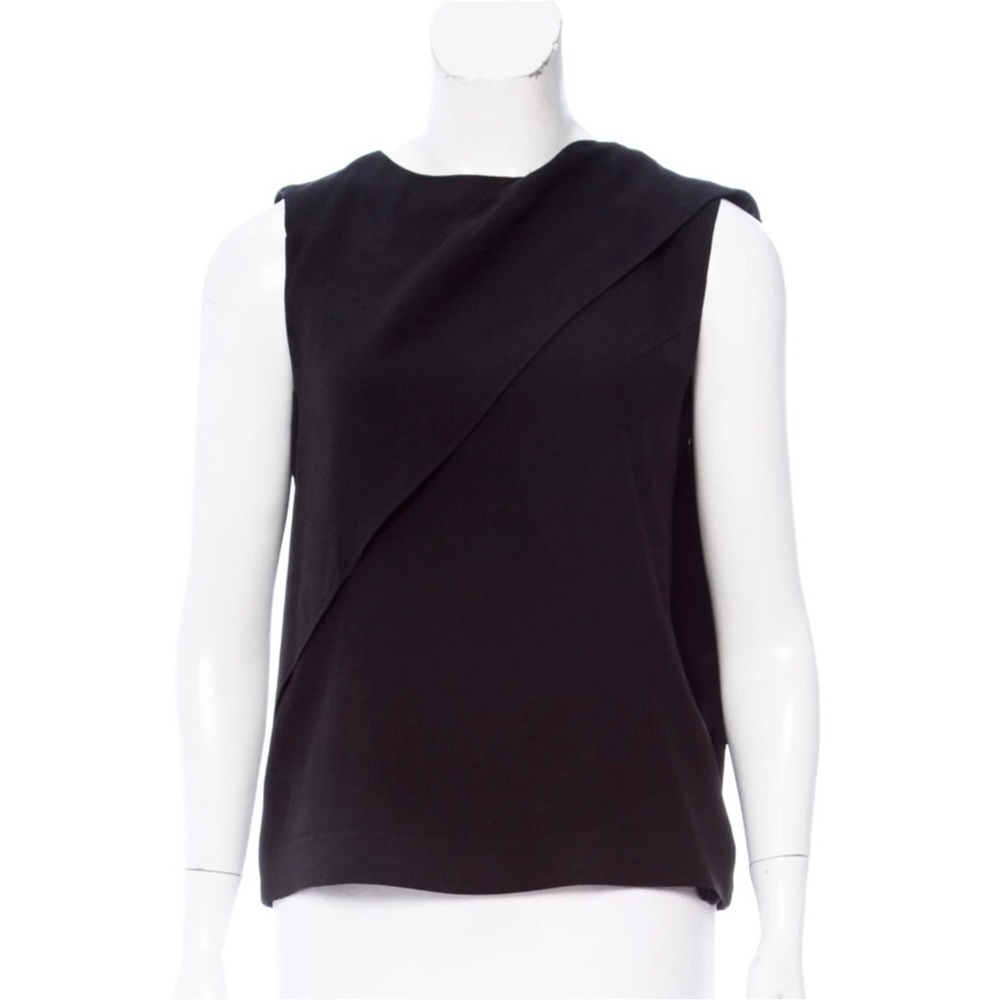 Narciso Rodriguez Black Asymmetrical Blouse Size 42
